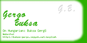 gergo buksa business card