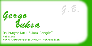 gergo buksa business card